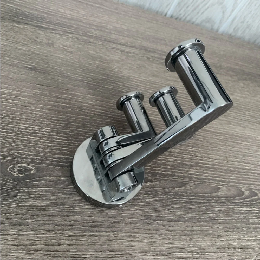 Ginger Kubic Pivoting Triple Robe Hook 4610T/PC Chrome Towel